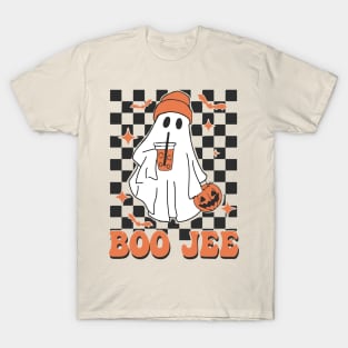 Spooky Season Cute Ghost Halloween Boujee Boo-Jee tee T-Shirt